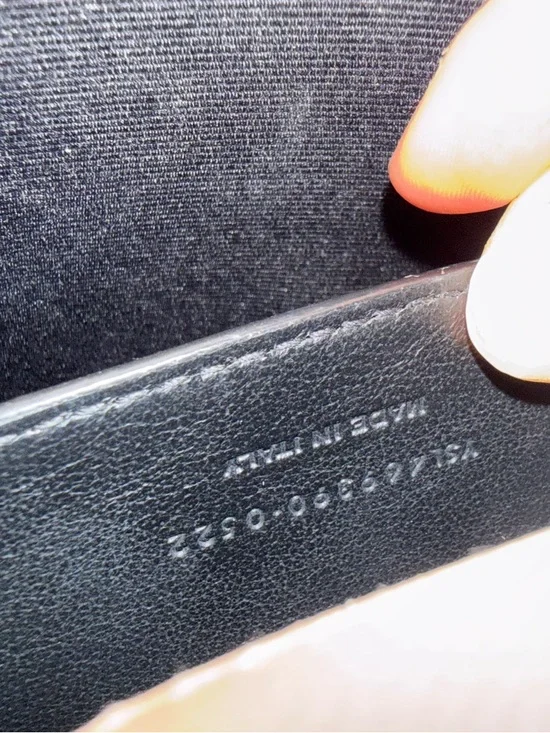 Saint Laurent Taupe Beige Leather Chain Shoulder Bag with Gold Hardware - Picture 9 of 9